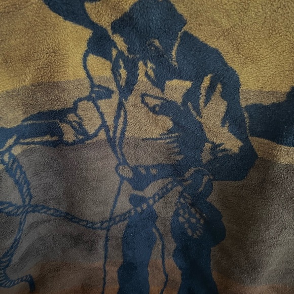 Owen Western Cowboy Fleece Throw/Blanket - Picture 6 of 6